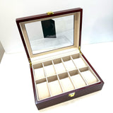 10 Slot Maroon Watch Holder