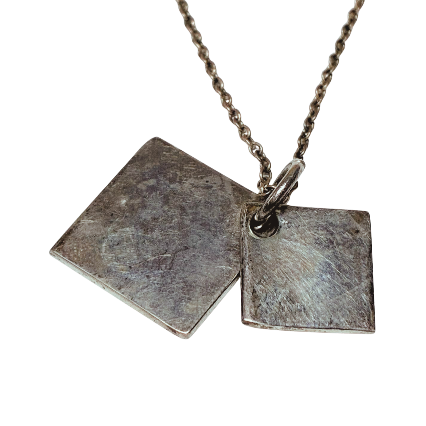 Tiffany And Co Sterling Silver Square Notes Pendant Necklace 5.7GM Secondary image