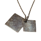 Tiffany And Co Sterling Silver Square Notes Pendant Necklace 5.7GM