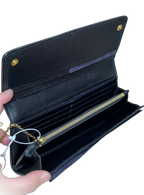 Prada Large Saffiano Leather Wallet Black