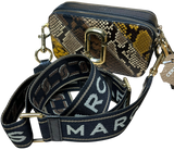 Marc Jacobs TriColor Python Embossed Leather Snapshot Camera Crossbody Bag