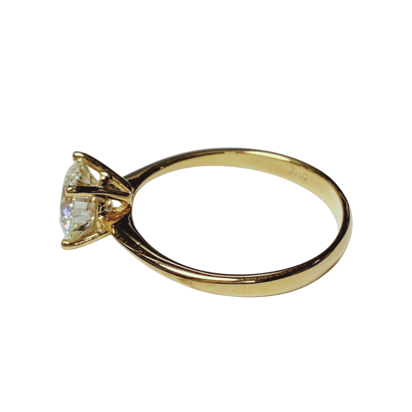 18KYG Round Brilliant Cut 1.20carat Diamond Solitaire Engagement Ring 1.95GM Secondary image