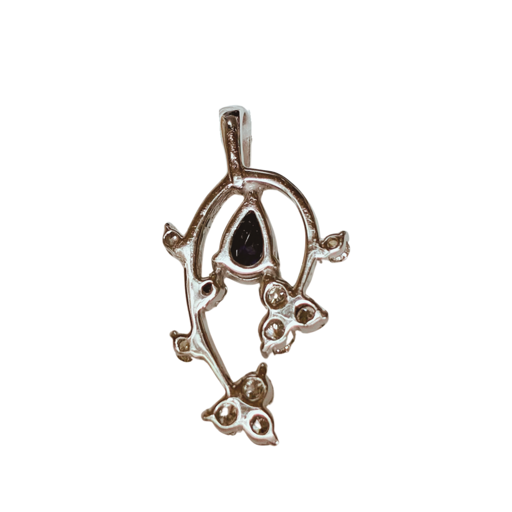 750WG Blue Sapphire And Diamond Pendant 2.6GM