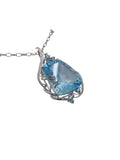 Blue Topaz Diamond Necklace
