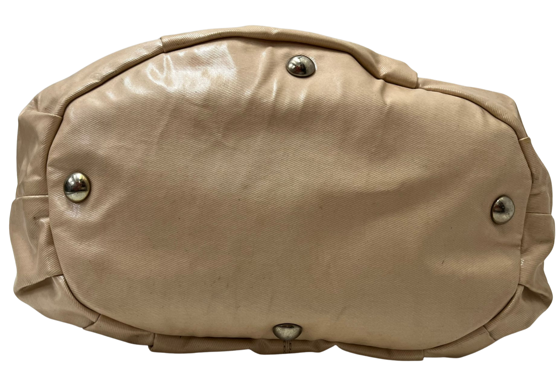 TODS Beige Coated Canvas Leather Trim Cargo Crossbody BAG