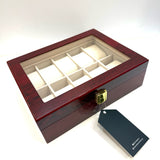 10 Slot Maroon Watch Holder