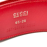 Gucci Interlocking Gold Colour Buckle Leather Belt