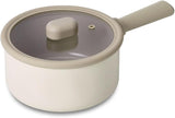 NEOFLAM Chou Chou 18cm Saucepan, Non-Stick Xtrema Ceramic Coating, Silicone Rimmed Glass Lid