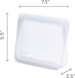 Stasher 100% Silicone Reusable Food Bag, Stand-Up MINI, Clear