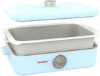 EuropAce 3.5l Multi Function HotPot ESB 7368A Pastel Blue Detachable Non Stick plates Easy Cleaning