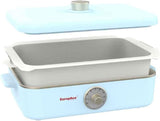 EuropAce 3.5l Multi Function HotPot ESB 7368A Pastel Blue Detachable Non Stick plates Easy Cleaning
