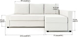 MASTERS OF COVERS Snug Fit Friheten Slipcover For IKEA Friheten With Chaise Corner Cover Sofa Bed Cover Sectional Slipcover Replacement Light Grey