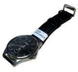 Casio Mens Watch MTPM100 Moonphase Black Dial leather Strap