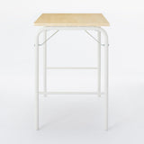 MUJI 12132233 Steel Pipe Table, Off White, Foldable,