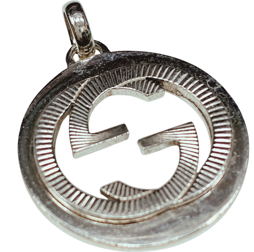Gucci Interlocking G Guilloche Pendant SV925 17.2G Secondary image