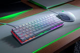 Razer Huntsman Mini 60% Gaming Keyboard: Fast Keyboard Switches - Linear Optical Switches - Chroma RGB Lighting - PBT Keycaps - Onboard Memory - Mercury White