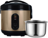 Mayer MMRCS18 Rice Cooker 1.8L Stainless Steel Pot Classic OneButton Operation Brown Colour