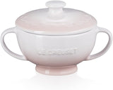 Le Creuset Snow Ring Soup Bowl with Lid, Shell Pink