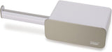 Joseph Joseph 70529 EasyStore SS WallMounted Toilet Paper Roll Holder With Shelf And Drawer White