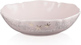 Le Creuset Frill Dish with Gold Decal, 20cm, Macaron Pink