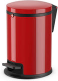 Hailo 0504-040 "Pure S Pedal Cosmetics Bin, Sheet Steel Red, 3 Litre