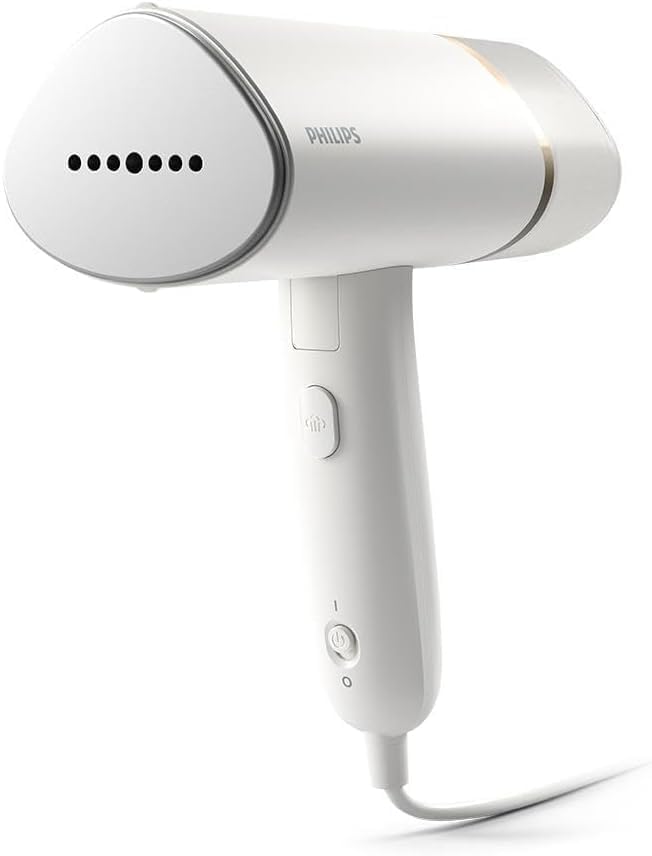 Philips 3000 Series Handheld Steamer, Compact and Foldable, 1000W Power, Up to 20g/min Steam, Ready in 30 Seconds, Safe for All Fabrics, No Ironing Board Needed (STH3020/16) Main image