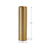 Serene Spaces Living Matte Gold Floral Cylinder Vase