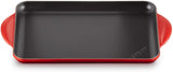 Le Creuset Rectangular Griddle Pan, 32cm, Cerise