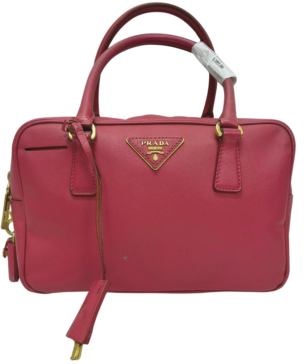 Prada Saffiano Lux Mini Bowler Bag