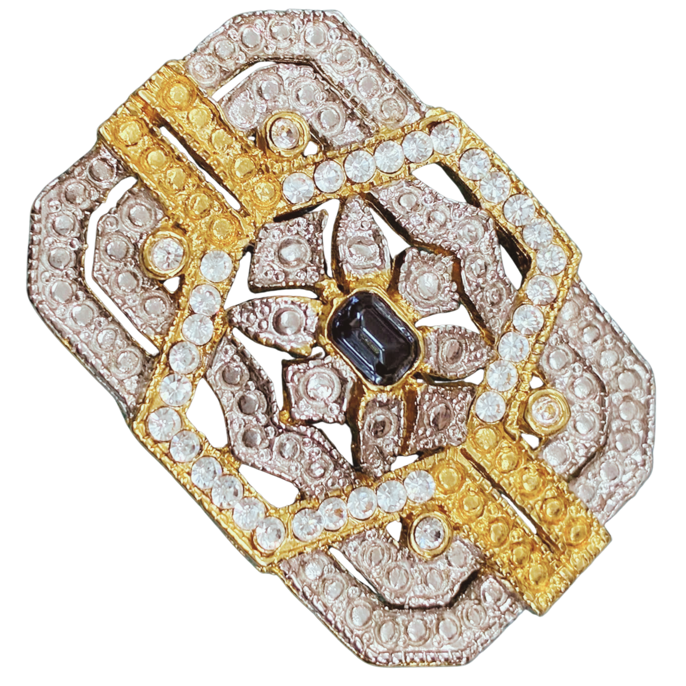 Gold Tone Metal  Vintage Art Deco Style Brooch Main image