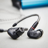 Sennheiser IE 200 In-Ear Audiophile Headphones, German Design, 7mm Wide Band Driver, Detachable MMCX Cable, Flexible Ear Hooks, Balanced Tuning, Rich Bass, Perfect for Gaming