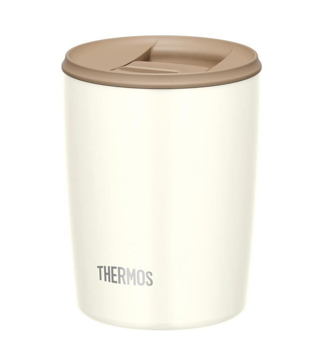 Thermos JDP-300 Dishwasher-Safe Tumbler Cup with Lid, 0.3L, White