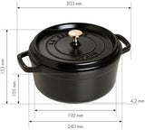 STAUB Cocotte, Black, 24Cm, 1102425