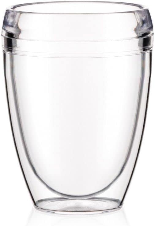 Bodum 11849-10SA-12 Pavina Outdoor Shatterproof Double Wall Tumbler 6-Pack, 12 Ounce, Clear