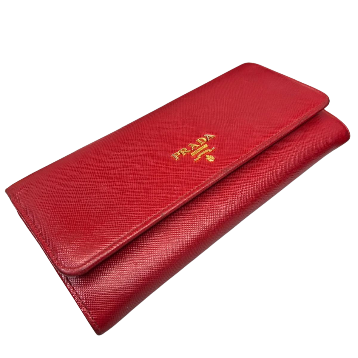 Prada 1MH132 Saffiano Leather Continental Flap Long Wallet