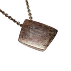 Tiffany And Co Elsa Peretti Trapezoidal Pendant Necklace Sterling Silver 6.9GM
