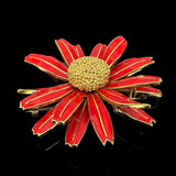 Brooch 18K Yellow Gold Flower Shape/Design