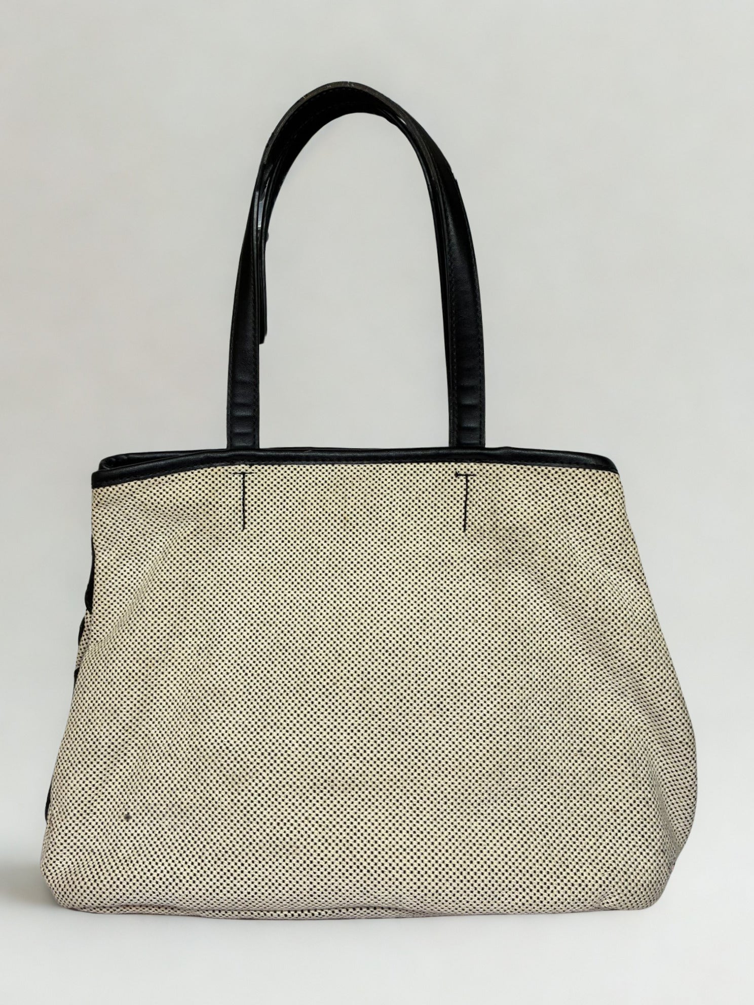 Tory Burch Lonnie Perforated Canvas Mesh Logo Tote Bag
