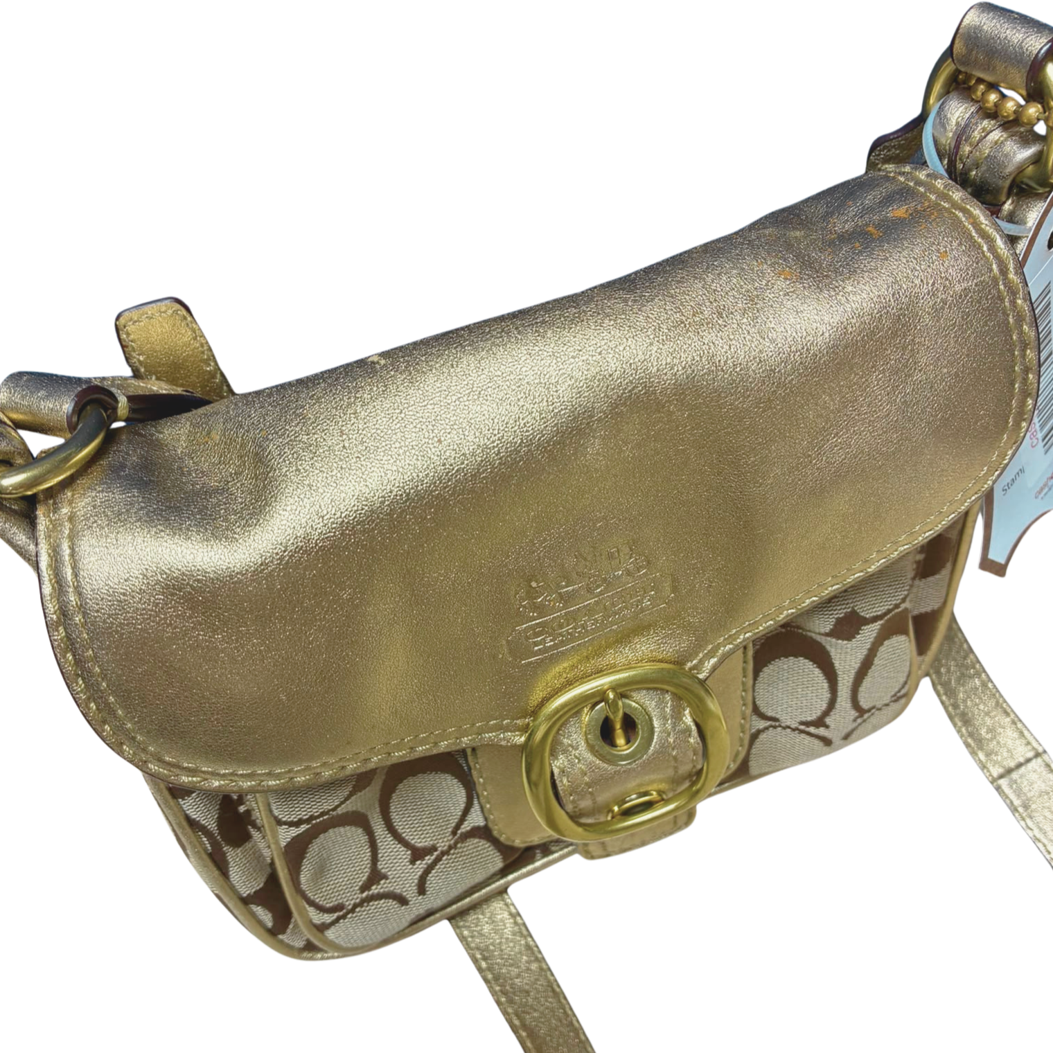Coach 11593  Bleecker Signature Canvas Mini Buckle Flap Bag