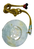 Green Yellow Jadeite Pendant With Cord Necklace
