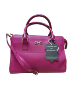 Salvatore Ferragamo Beky Tote Bag Fuchsia Saffiano Leather