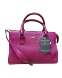 Salvatore Ferragamo Beky Tote Bag Fuchsia Saffiano Leather