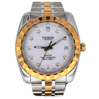 Tudor Classic 21013 Half Gold Automatic Diamond Index Watch, 38mm