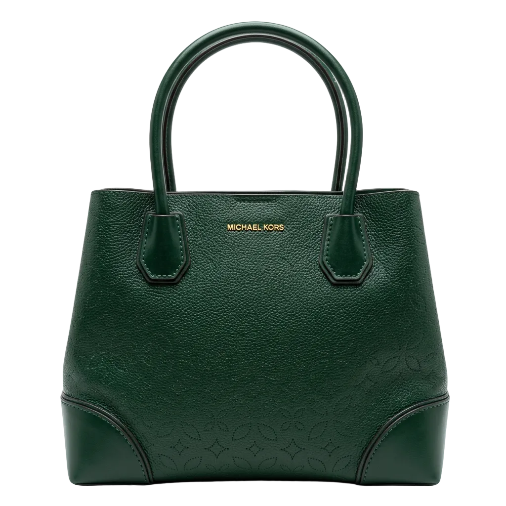 Michael Kors Mercer Gallery Perforated Centre Zip Tote Bag Racing Green