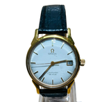 OMEGA Seamaster De Ville Men White Face Leather Strap