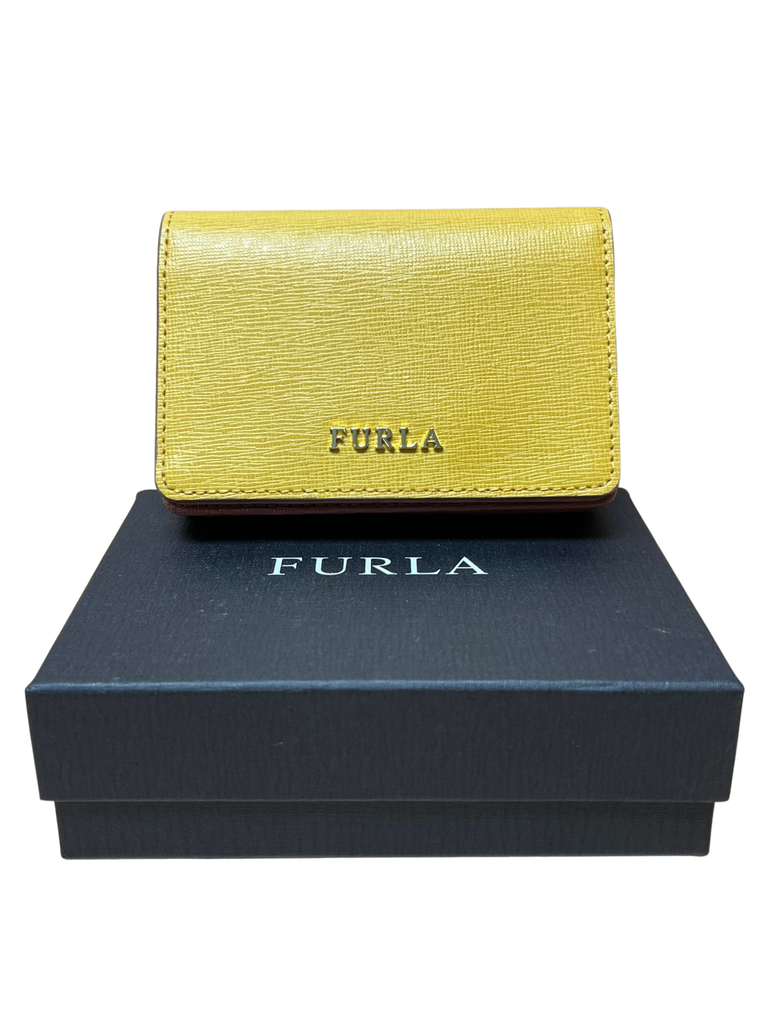 Furla Yellow Leather Card Case Main image