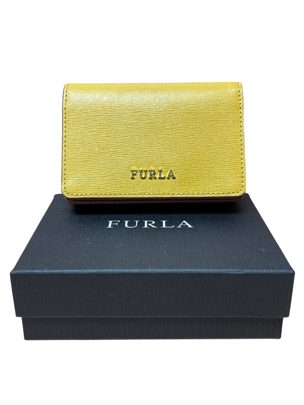 Furla Yellow Leather Card Case