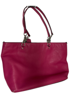 Coach Sophia Small Tote Bag Magenta Pebbled Leather