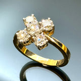 18K Yellow Gold Diamond Ring