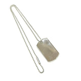 Gucci, 925 Silver Dog Tag Plate Necklace (Made In Italy)